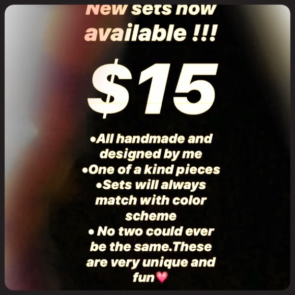 Jewelry - Handmade acrylic painted earrings and necklaces